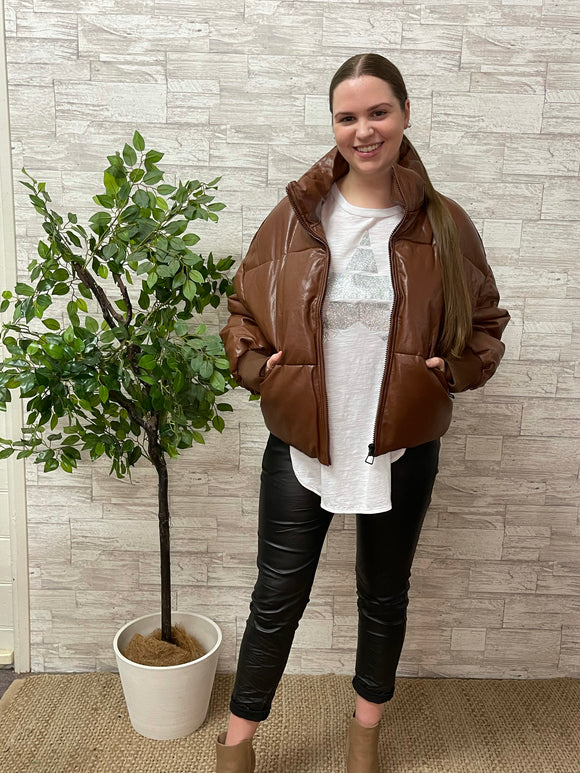 Pixie Puffer Jacket/Brown